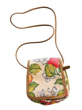 Vintage Y2K Liz Claiborne Crossbody Purse Bag Cottagecore Floral 1990s